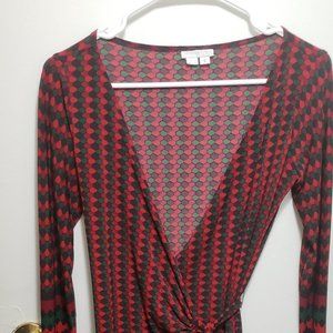 London Times Short Wrap Dress